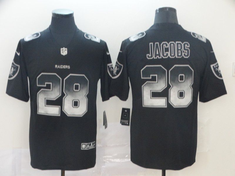 Men Okaland Raiders #28 Jacobs Nike Black Smoke Fashion Limited NFL Jerseys